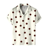 Muška modna proljetna ljetna casual s kratkim rukavima od ispisanih majica s toplim bluzom