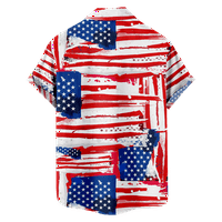 4. jul Havajska majica kratkih rukava za muškarce, Dan nezavisnosti Ljetni plažni havajske majice