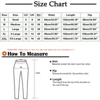 Absuyy ženske hlače za čišćenje moda visoki struk ravne casual labave hlače siva veličina m