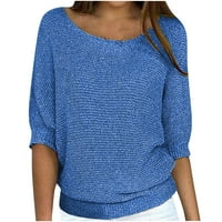 apsuyy modni džemperi za žene vrećama Nova modna ušteda - lagana čvrstoća boja okrugli vrat pletene
