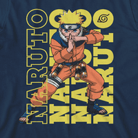 Naruto klasik ninjutsu stay crew vrat kratkih rukava mornarsko plava dječaka majica-medium