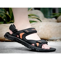 Oucaili muške sandale Ljetne ravne sandale magnetske casual cipele lagana udobna cipela za plažu dnevno