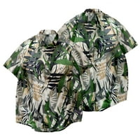 Havajski list maskirne majice za muškarce ljetni odmor za odmor na plaži Ležerne majice s majicama kratki