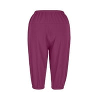 BDFZL ženske hlače na čišćenju ženske hlače sa širokim nogama pamučne pantalone ravne hlače casual pantalone vruće ružičaste s
