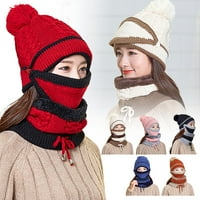 Rygai debeli šešir, udobne vunene prediva za prašinu, žene za zimske jahanje za festival crni
