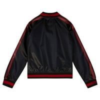 Ženska Mitchell & Ness Black San Francisco 49ers Raglan Satin puna jakna