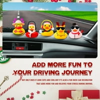 Božićne gumene patke kupatile igračke za automobile žuti patke ukras za nadzornu ploču za djecu za djecu