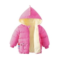 Djevojke zimski kaputi slatka životinja tiskana pune boje kapuljača za bebe odjeću zima drži tople debele