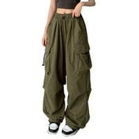 Ženske hlače Baggy Cargo Streetwear Hop Joggers znojenja nacrtaju labavi široki pantalona za noge