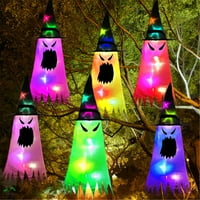 Karymi Halloween ukrasi vanjski vrt ukras užaren Halloween za odmor LED svjetla vještica hat svjetiljka