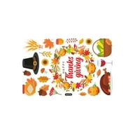 Dan zahvalnosti Prekrižja Turska Naljepnica Pumpkin javorov list kreativni statički šik