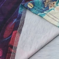 Ženske kauzalne kratke rukave udobne CREWNeck ispis bluza pulover vrhove majica okrugli vrat Osnovni