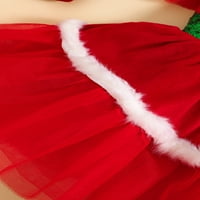Djevojke toddlera haljina božićna šljokica plišana patchwork slojeviti tulle mutne ruhove princeze sa