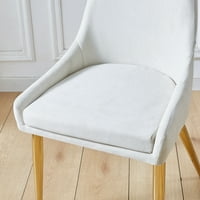 Tkanine stolice za blagovaonicu 2, klasični izgled i nehrđajući čelik bijeli
