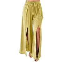 Njshnmn Ženska hlače Žene Ležerne hlače Široke noge Long Lounge Trendy pantalone sa džepom