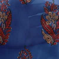 Onuone Georgette viskoza od lišća tkanina i cvjetni blok Ispis tkanina od dvorišta široko