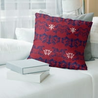 Artverse New York Big Nogometni barokni uzorak naglasak jastuk-pamuk Twill tamno plavi crveni bijeli