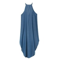 Žene haljine Grafički otisci Leisure Maxi haljina Ženska Keyhole Crazna gležnjana Dužina bez rukava