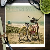 San Diego, Kalifornija, Stari grad, Bicikli i scena na plaži