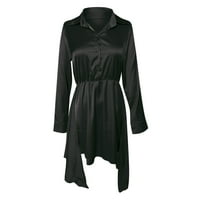 Haljine za prodaju za žene dugih rukava od punog rukava COLL COLLAR MINI SLIM FITY Y2K Moda Elegantna