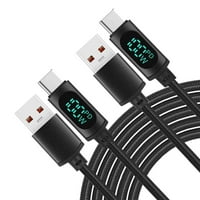 Urban USB C do USB C kabel 6,6ft 7a 100W, 2pack, USB 2. TIP CAPLY CABLING HAPPREST ZA LG Q, MACBOOK