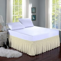Slonovača čvrsta, CAL-kralj size krevet tri tkaninske strane elastične omotajte oko kreveta jednostavno