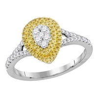 1 2CTW-dijamantni žuti prsten