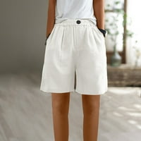 Puntoco Plus veličine zasebne hlače za žene ljetne elastične visoke strukske pantne džepove