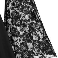 Polufalna haljina za dame, ljeto plus veličina dugih rukava s dugim rukavima cvjetni halter izvrsna