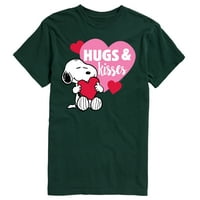 Kikiriki - Snoopy zagrljaji i poljupci - Muška grafička majica kratkih rukava