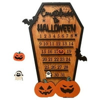 ESHO Halloween Calendar odbrojavanje tabletop potpisuju kućni dekor DIY premještaj blok kalendar