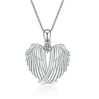 Ogrlica od anđela sa kristalnim sjajem sjajnim privjeskom na nakitu elegantnog vrata za djevojke žene