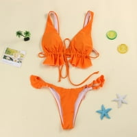 TAWOP kupaći kostim žena seksi ženski bikini val puni puh boja podijeljeni poklopac kupaćim kostim kupaćim