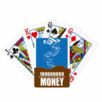 Movg 5-le osoblje Plava Art Deco Fashion Poker igračka karta Smiješna ručna igra