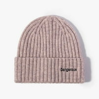 Zimska vuna par pletena pisma šešira Jacquard vanjska za zaštitu toplog uha hladnog šešica ženska ženska