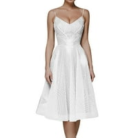 Ljetne haljine za žene Appliques duge vjenčane haljine za mladenku šifon boho mladenke sa podijelom Linijska čipka bijela haljina m