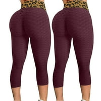 Široke joge hlače za žene za žene sitni duljine Sports Print High Squist Yoga plus veličina Ležerne