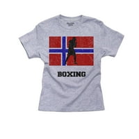 Norveška olimpijsko - boks - zastava - pamučna majica od pamuke od silueta
