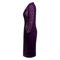 Ženske haljine rukave duljina koljena Ležerne prilike punog kartona Ljetna haljina od letnje purple