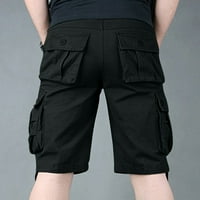 Sawvnm teretni hlače Muške plus veličine Teretne kratke hlače Multi-džepovi opuštene ljetne plažne kratke