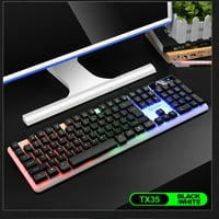 Jedna ruka za igranje tastaturi bežična tanka tastatura osvetljena USB igračka tastatura i miša kombinacija sa pozadinskom osvetljenjem boja Ergonomska za ured i igranje jednog rezonača