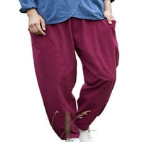 Prednji prošli ženski joga hlače ActiveWerwewout Duksevi s elastičnom strukom casual joggers hlače sa džepovima