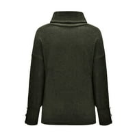 Rukav topli ovratnik pleteni casual solid džemper gornji gumbi luk modne žene ženska bluza Žene košulje
