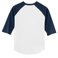 Dojenčad sitni otvor bijeli navy Houston Astros James Raglan 3 majica sa 4 rukava