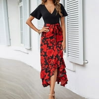 MAFYTYTPR Ljetne haljine za prodaju Plus veličine Prodaja ljetnih haljina za žene kratki rukav V izrez
