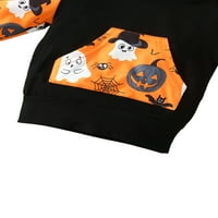 Majica i pantalone Wanvereka Bebi slatka Halloween Print tisak dugih rukava s kapuljačom i duge hlače