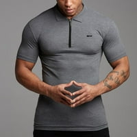 Yubnlvae majice za muškarce Fitness modni bluza stil muški ljetni vrh sportski ovratnik rukave kratka