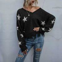 Dahyich ženski vrat brodskih rukava džemper džemper dolman pletena duksera casual pulover labava bluza