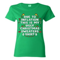 Divlji bobby smiješna politika inflacija ružna džemper tee božićne žene grafički tee, Kelly, velika