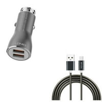 Tip-C 3FT metalni USB kabl W 2-port USB 36W brz auto punjač Z2W za acer tekući jade primo - Alcatel